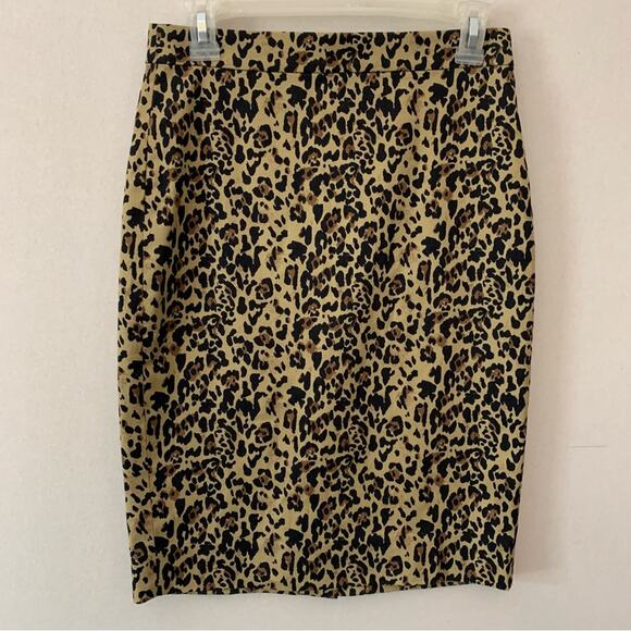 J. Crew Dresses & Skirts - Jcrew Leopard Print Bi-Stretch No 2 Pencil Skirt AK697